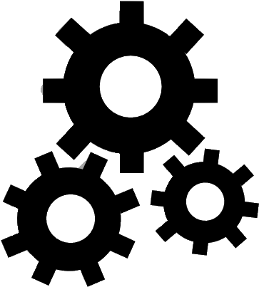 Api Feature Testing - Clipart Settings Black And White (381x431), Png Download