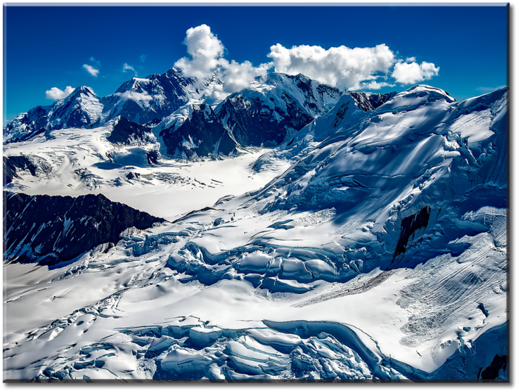 Mountain Peak - Clouds - Winter - 1 Panel L - Liviin Alaska (800x600), Png Download