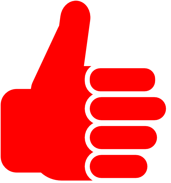 Original Png Clip Art File Red Thumbsup Svg Images (558x598), Png Download