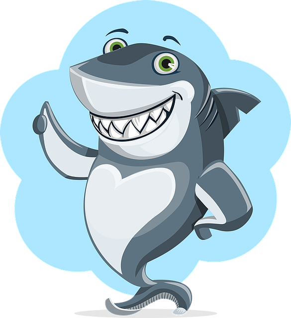 Shark, Animal, Character, Cute, Ocean, Underwater, - Shark Kids Coloring Book +fun Facts About Sharks Of (585x640), Png Download