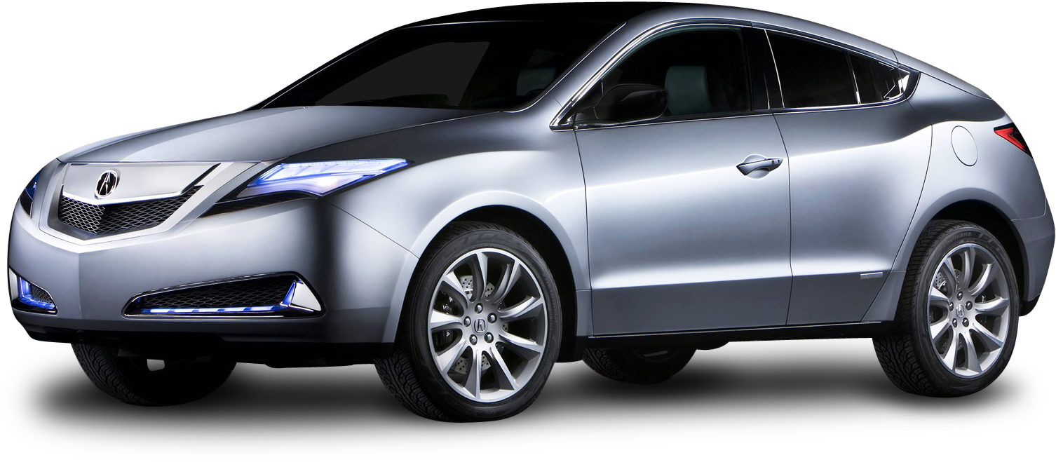 Silver Acura Mdx Prototype Car Png Image - Acura Car Png (1590x714), Png Download