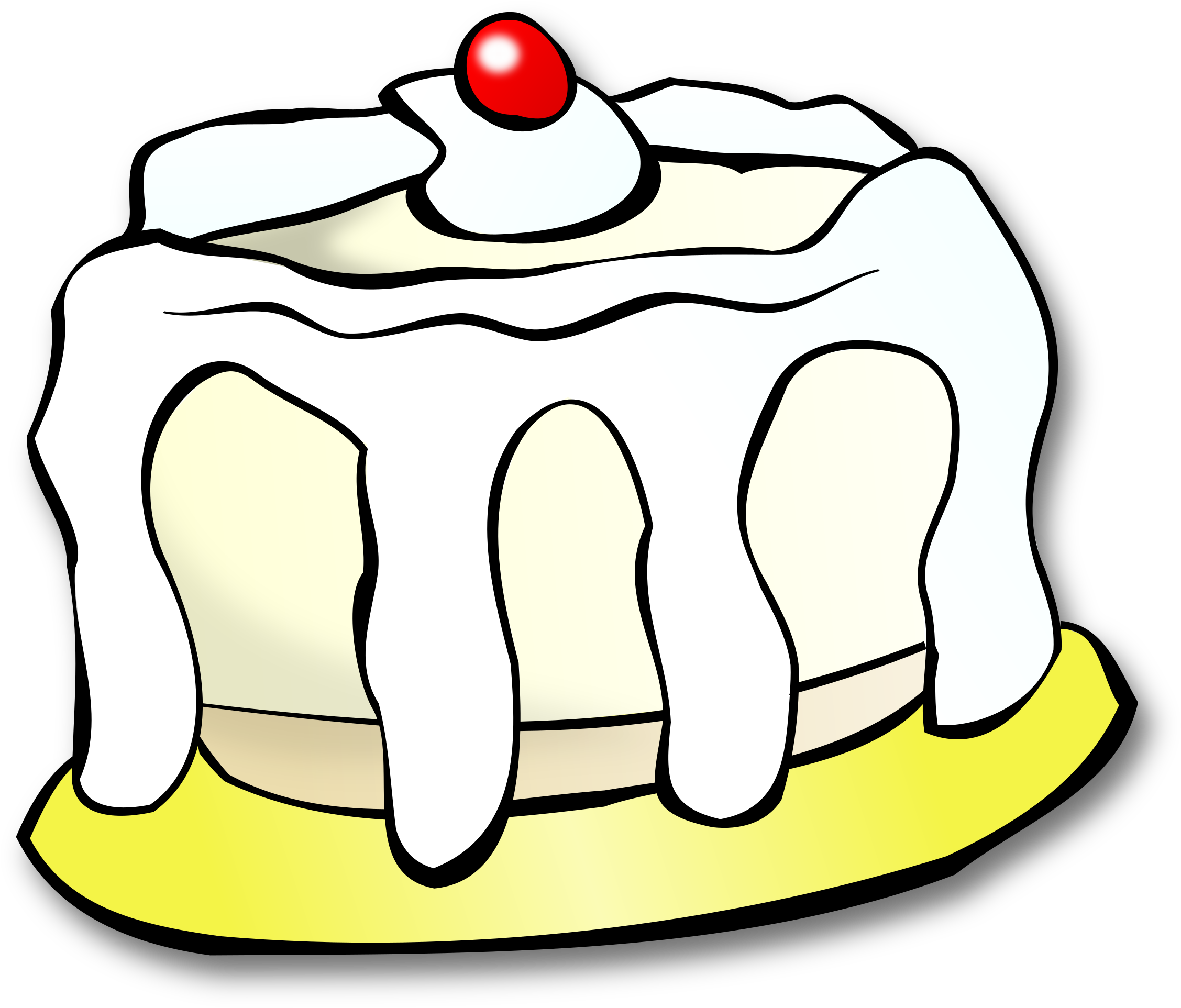 This Free Icons Png Design Of White Cake (2400x2400), Png Download