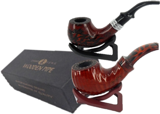 Boxed Old Man Style Smoking Pipe - Wine Rack (639x555), Png Download