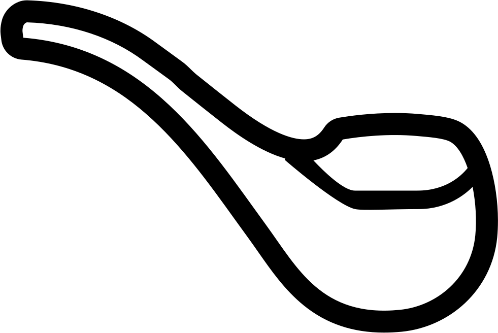 Smoking Pipe Outline - Tobacco Pipe (981x656), Png Download