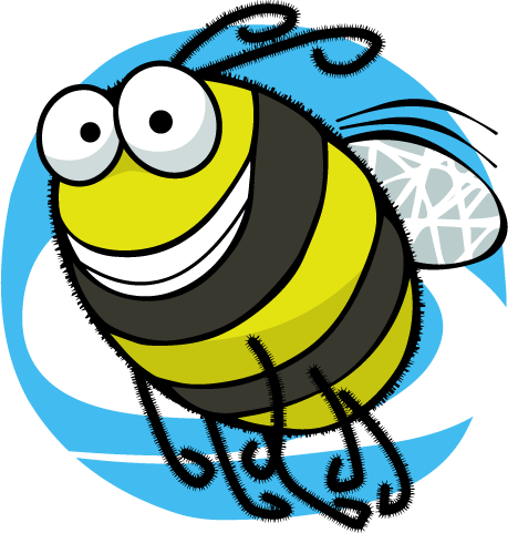 Stephen Blair - Cartoon Bee (468x481), Png Download