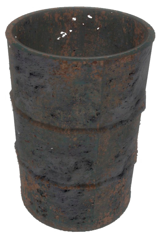 Fo4 Lidless Metal Barrel - Barrel Metal (559x765), Png Download