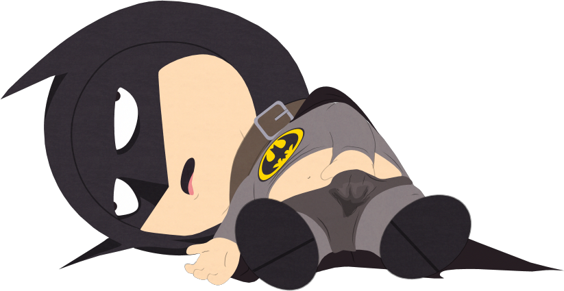Batman Costume-kenny Dead Masturbating - Kenny In Batman Costume (823x425), Png Download