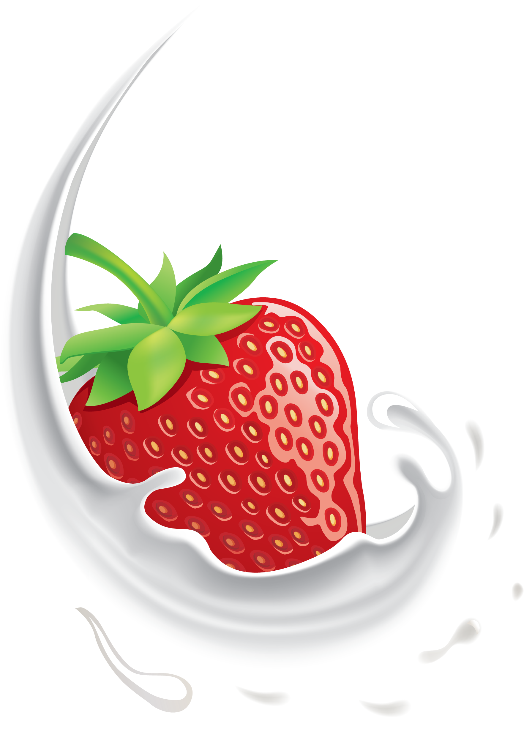 Milk Clipart Flavored Milk - Strawberry (1764x2454), Png Download