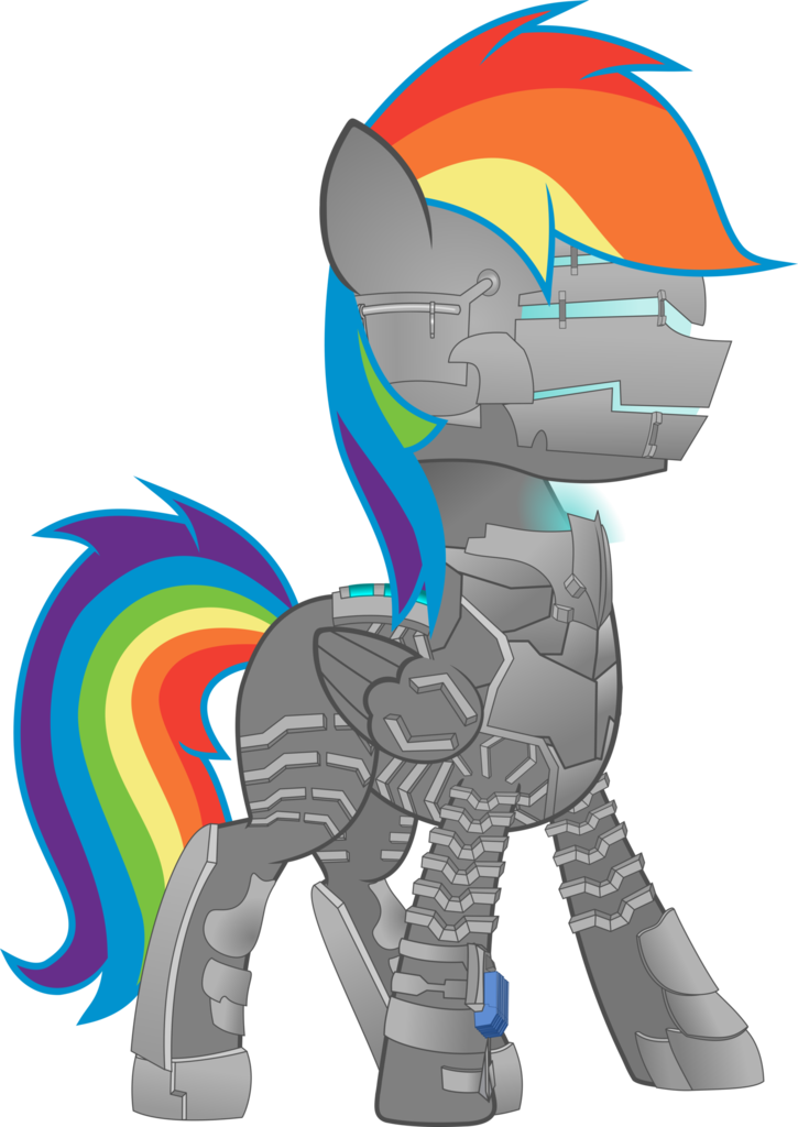 Overdriv3n, Crossover, Dead Space, Rainbow Dash, Safe, - Mlp Rainbow Dash Dead Space (725x1024), Png Download