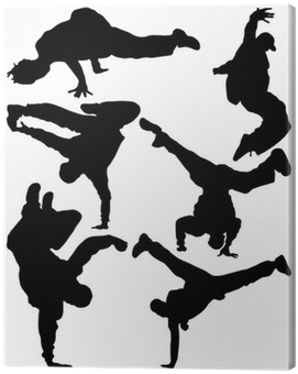 Silhouette Of Sequence Of Hip Hop Dancer, Vector Canvas - Hip Hop Dancer Vector (400x400), Png Download