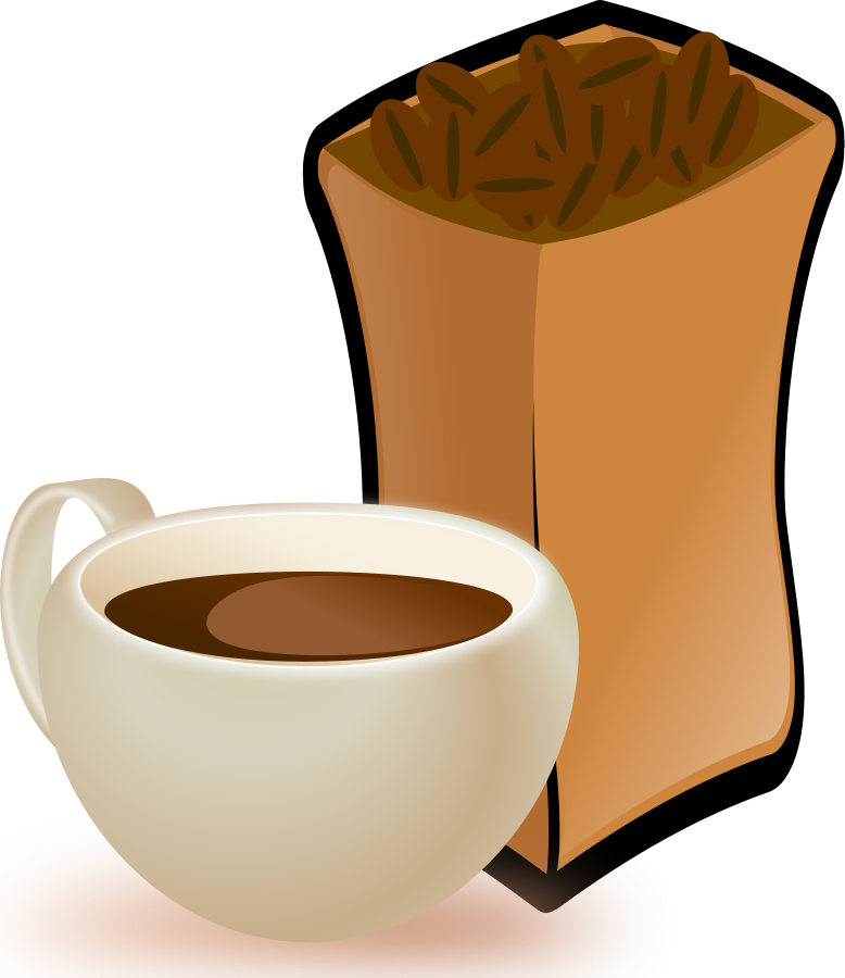 How To Set Use Cup Of Coffee With Sack Of Coffee Beans - Coffee Beans Clip Art (778x900), Png Download