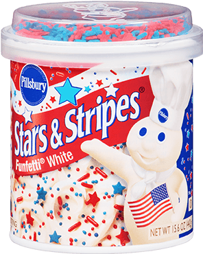 Pillsbury™ Funfetti® Stars & Stripes® Vanilla Flavored - Pillsbury Funfetti Cake Mix, With Candy Bits, Stars (400x400), Png Download