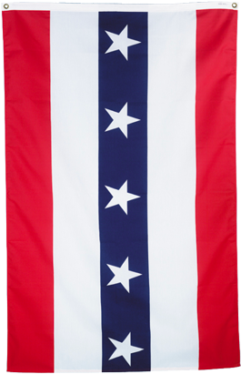 Patriotic Half Fan Flats With Stars (520x416), Png Download