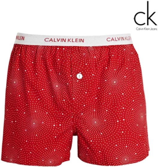 ~calvin Klein Floral Red Boxer Short Underwear - Calvin Klein Boxer Png (600x600), Png Download