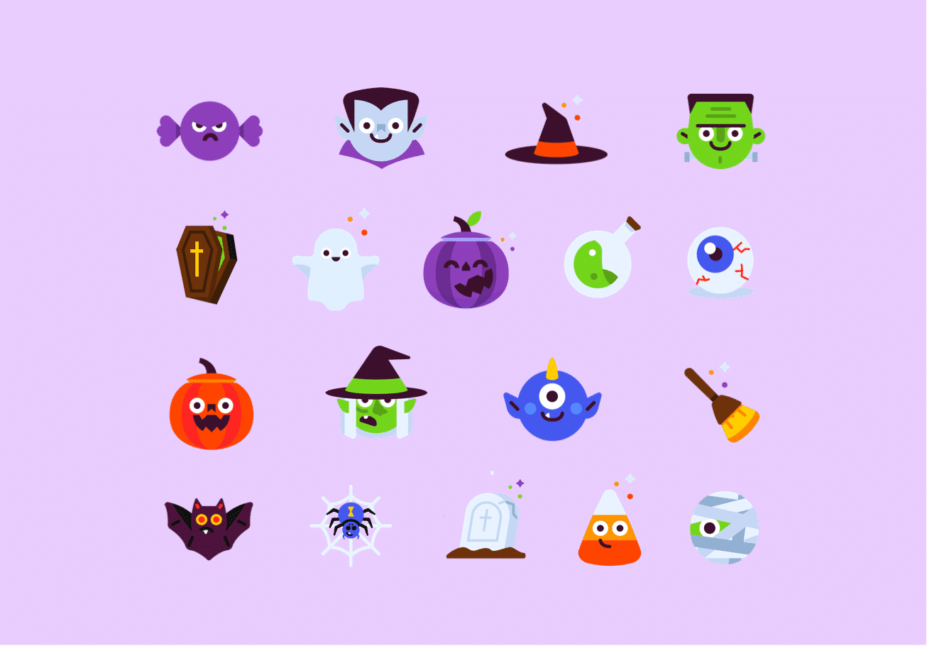 Free Halloween Icon Set By Proto - Halloween Icon Set Free (1306x910), Png Download