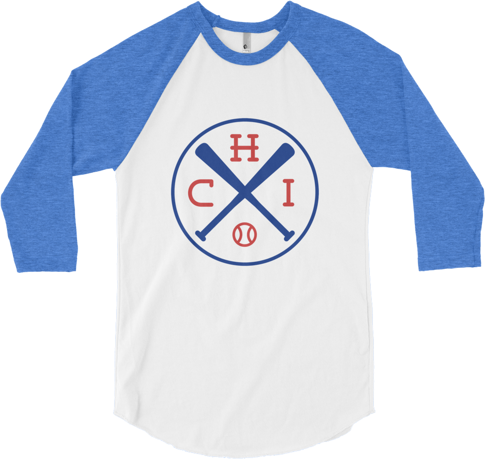 Chi Crossed Baseball Bats Raglan - Pearl Jam 10 T Shirts (1000x1000), Png Download