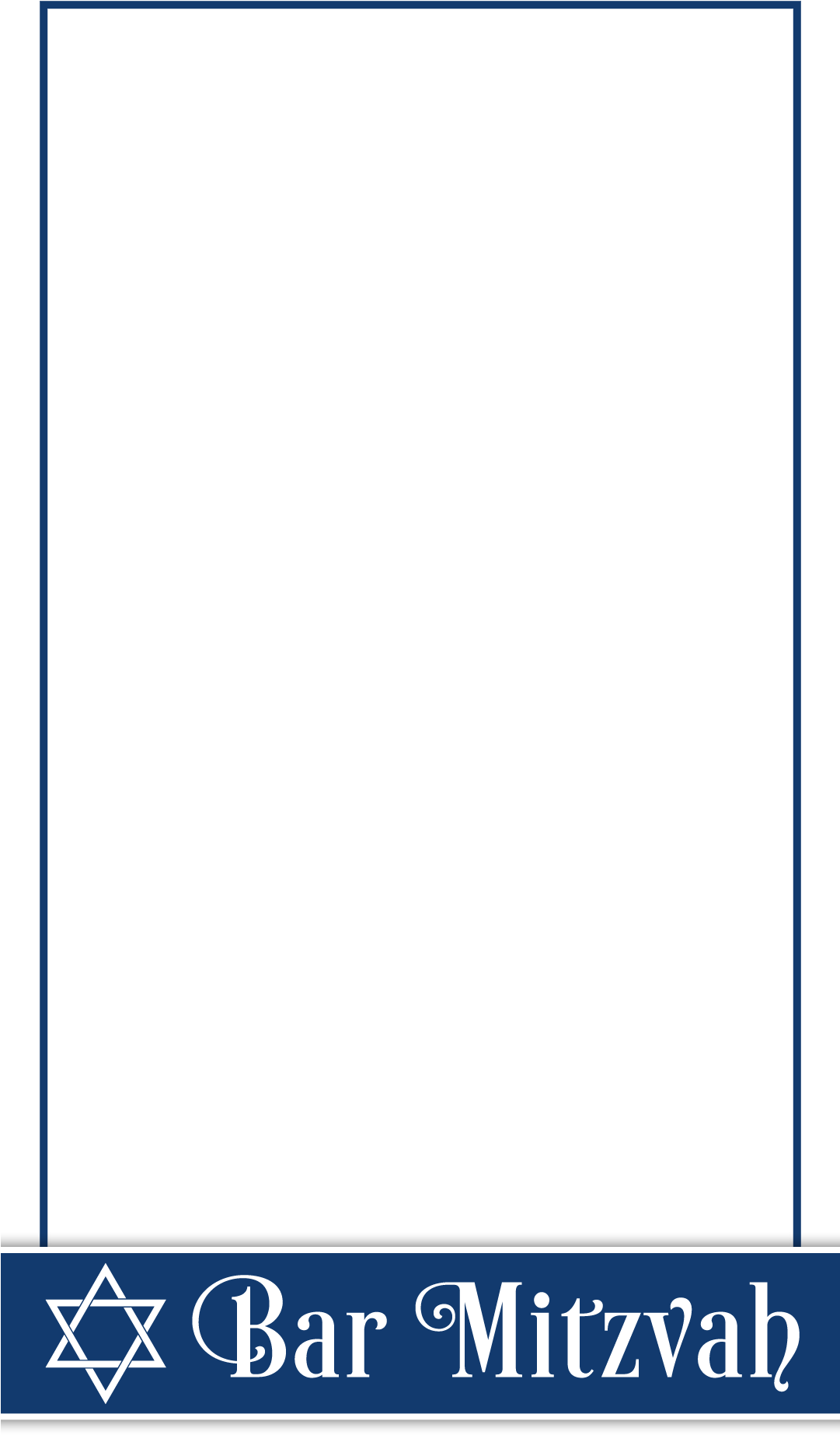 Free Navy Blue And White Bar Mitzvah Snapchat Geofilter - Paper Product (1080x1920), Png Download