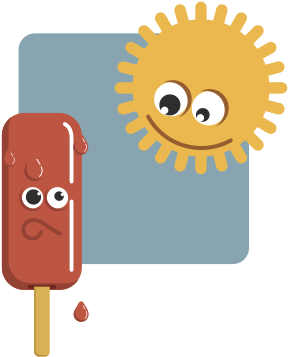 Popsicle And The Sun Png Images 424 X - Cambio Fisico Quimica Png (424x600), Png Download