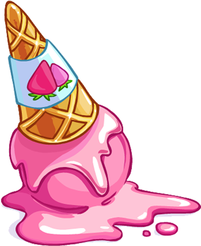Cor Says I Scream, You Scream, We All Scream For Ice - Melted Ice Cream Cone (413x503), Png Download