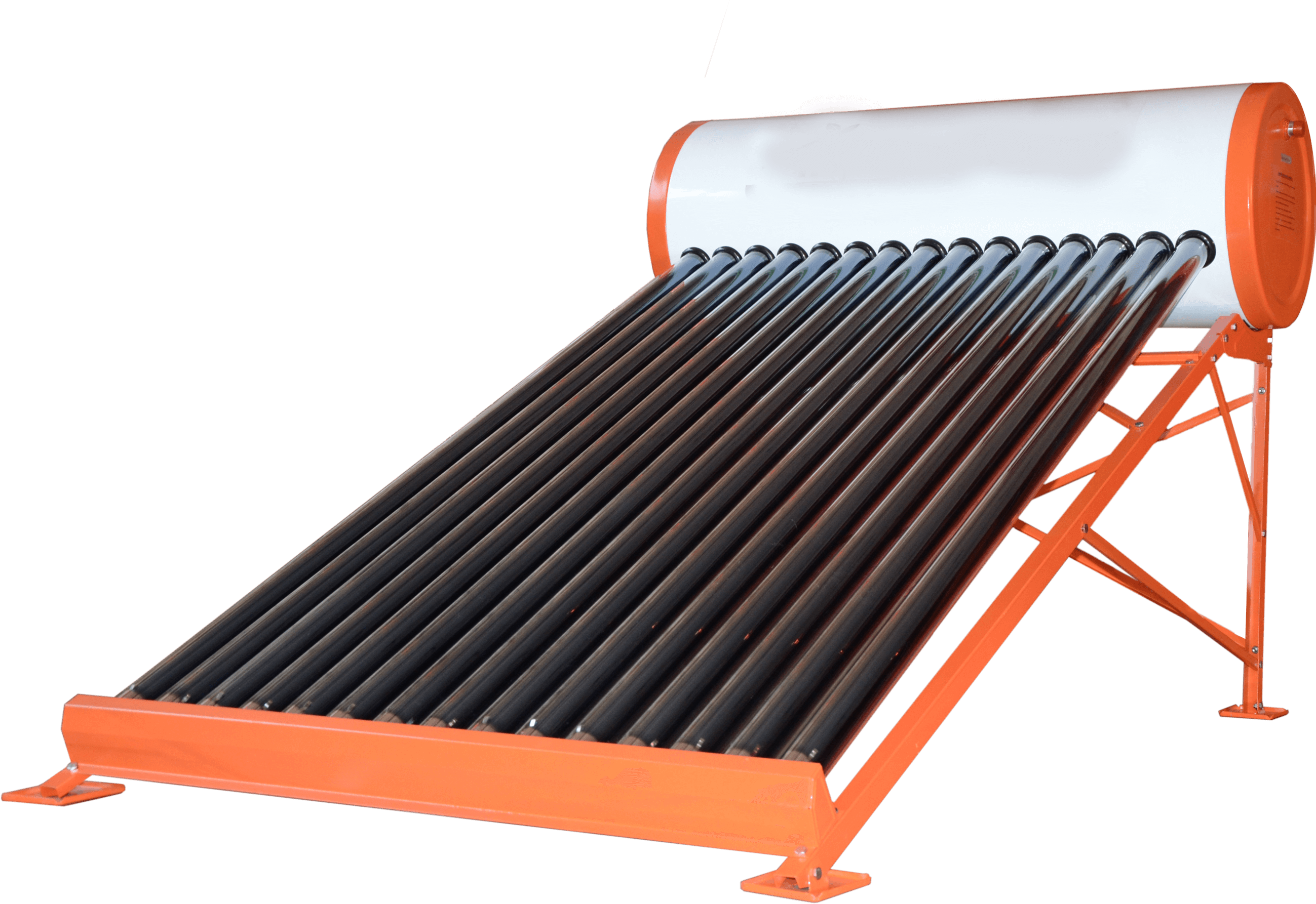 Solar Water Heater Png Image - Etc Solar Water Heater (2598x1796), Png Download