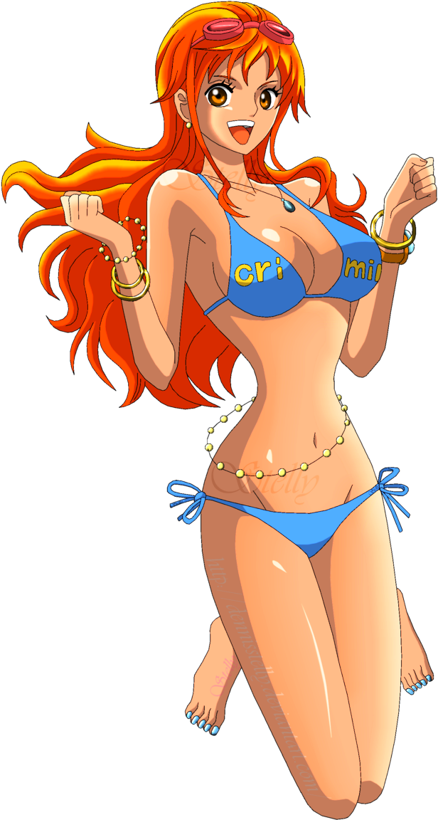 Sexy Nami In Bikini By Alexiscabo1-d91oma9 - Nami 18+ One Piece (668x1196), Png Download