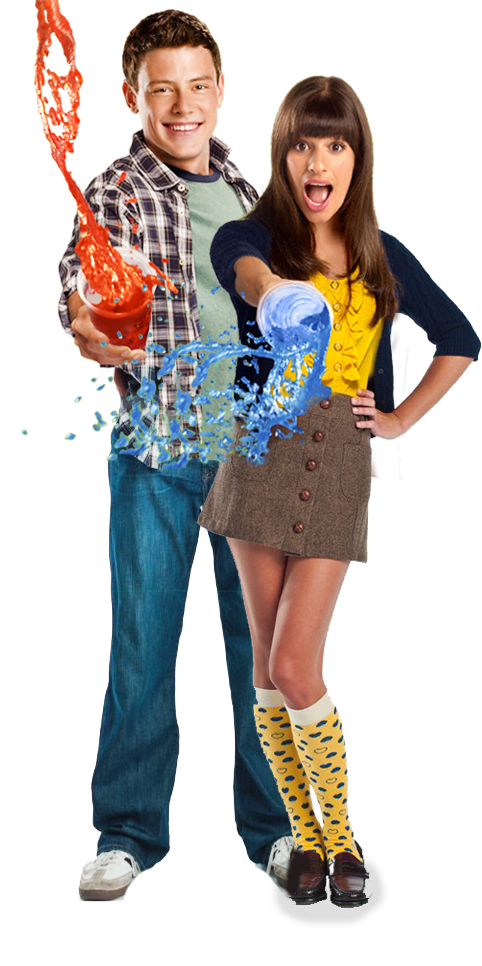 Finn & Rachel -legs - Glee Rachel Y Finn Png (482x966), Png Download