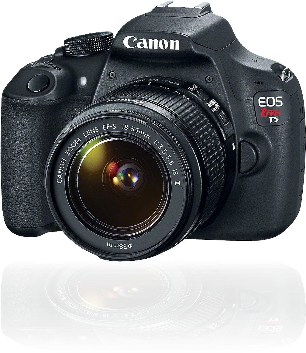 18 Mpx Dslr Camera - Eos Rebel T5 Dslr Camera With 18-55mm Lens Basic Kit (1006x1226), Png Download