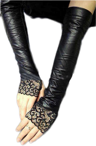 Leather & Lace Gloves - Lace (600x600), Png Download