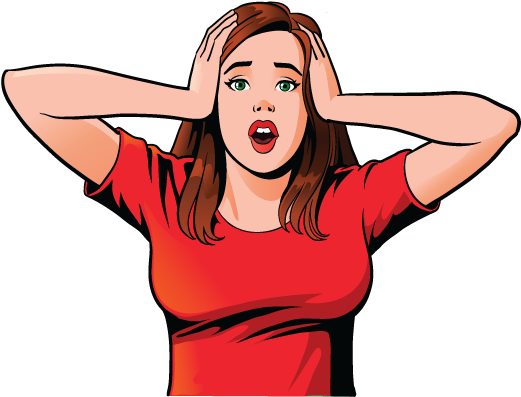 Talk 2 Me Power - Shocked Girl Png Logo (554x411), Png Download