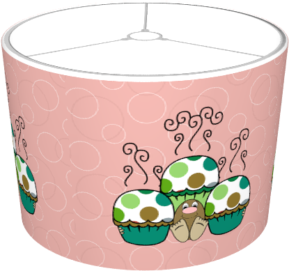 Cute Monster With Green And Brown Polkadot Cupcakes - Advent Candle (674x516), Png Download