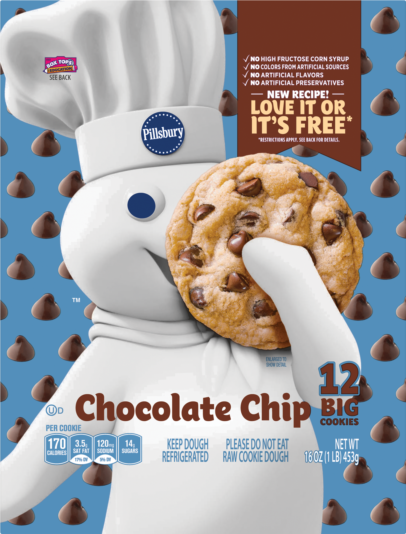 Pillsbury, Ready To Bake Chocolate Chip Cookies, 16 - Pillsbury Ready To Bake Chocolate Chip Cookies (1800x1800), Png Download