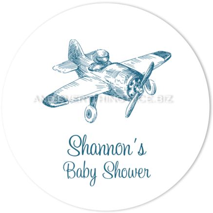 2" Round Vintage Airplane Favor Labels • Self Adhesive - Thank You Airplane Gif (469x480), Png Download