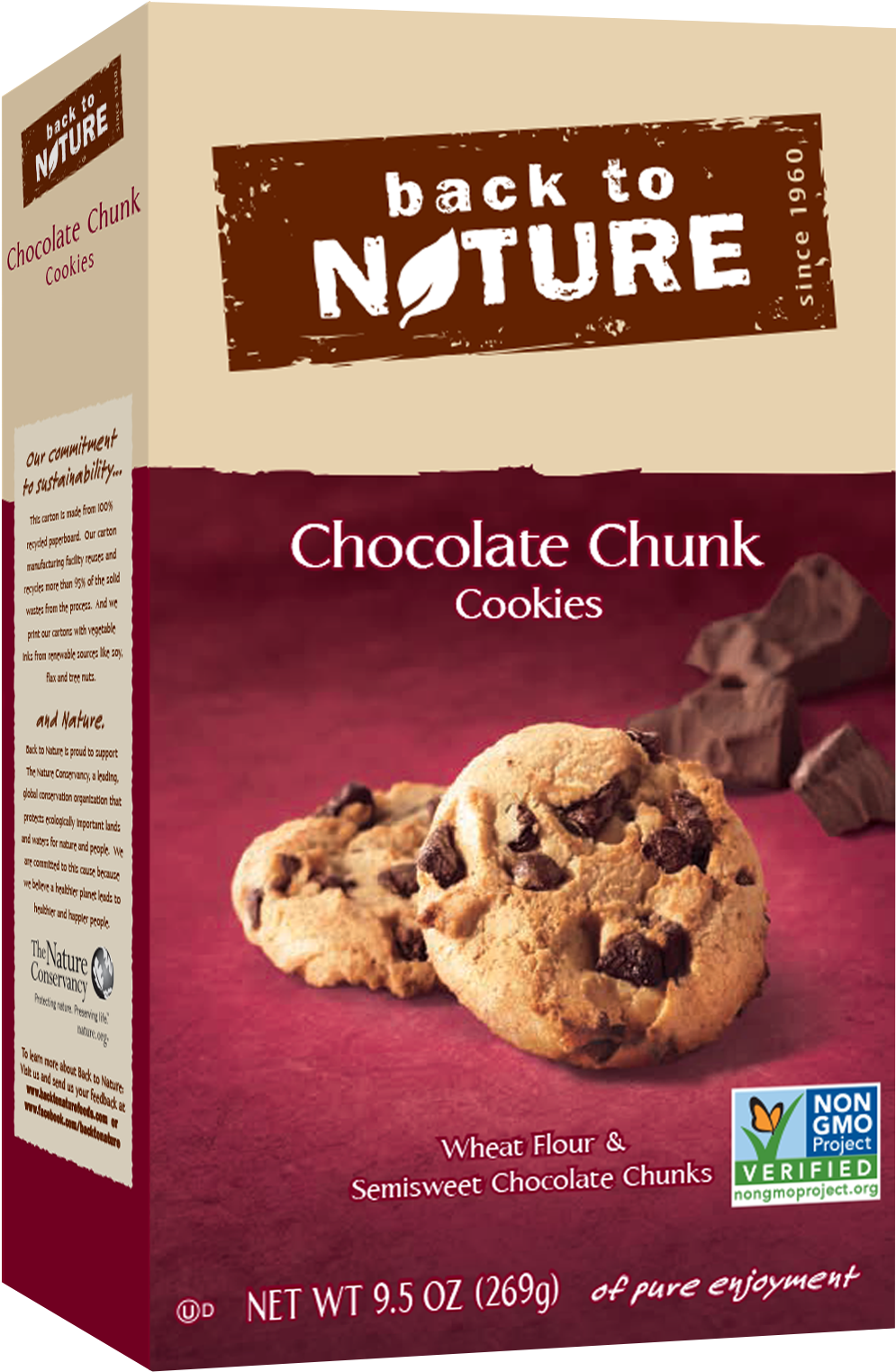 Back To Nature Chocolate Chunk Cookies - Chocolate Chunk Cookie Brands (1728x1728), Png Download