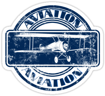 Vintage Aviation Badge - Retro Aviation Art Wall Clock (375x360), Png Download