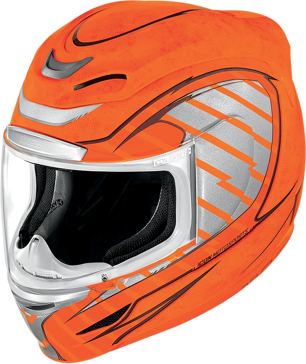 Motorcycle Helmet Png Image, Moto Helmet - Icon Airmada Volare Hi-viz Orange Helmet - 3xl (1009x1200), Png Download