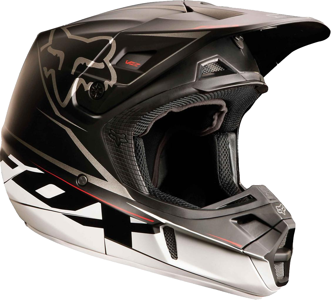 Motorcycle Helmet Png Image, Moto Helmet - Fox V2 Motocross Helmet (1127x1024), Png Download