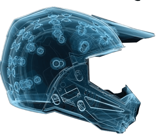 The Anatomy Of A Helmet - Transparent Motorcycle Helmet (500x427), Png Download