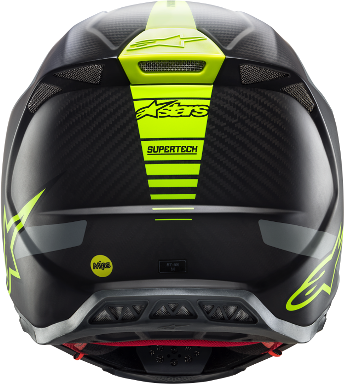 Rear Helmet Supertech S M10 - Alpinestars (729x783), Png Download