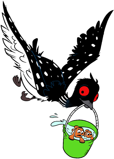 Nemo, Marlin In Bucket - Finding Nemo (398x552), Png Download