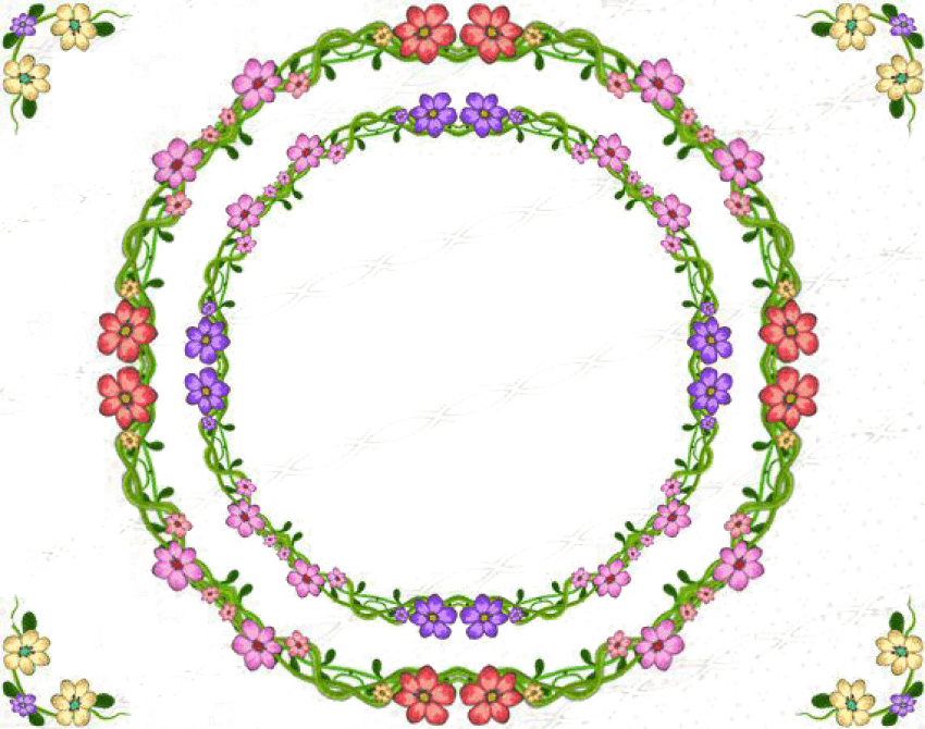 Free Png Garland Frame Png Images Transparent - Transparent Background Border Circle Png (850x670), Png Download