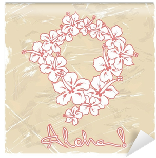 Illustration Of Hawaiian Flower Garland Wall Mural - Flower (400x400), Png Download