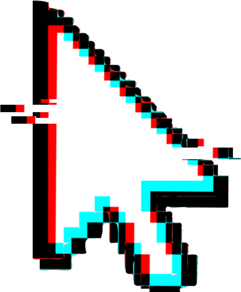 Error Glitch Cursor Mouse Mousecursor Windows7 Dark - Cursor Pixel (1024x1024), Png Download