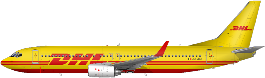 Dhl 737 800 Oo Lbp - Dhl Express (900x313), Png Download