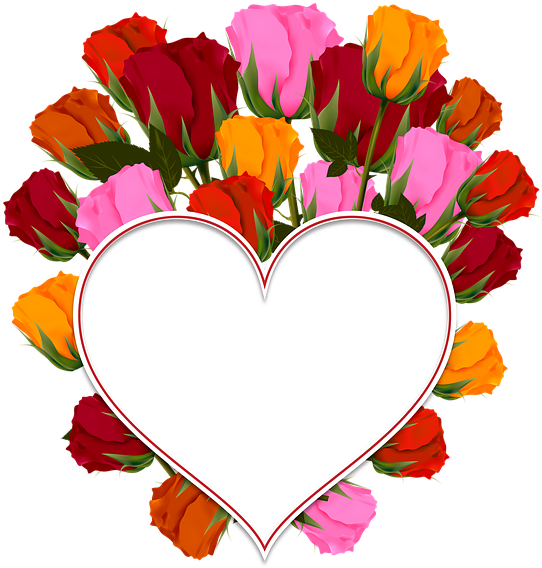 Free Photo Heart Congratulation Rose Postcard Bouquet - Rose Heart (640x640), Png Download