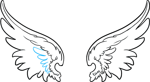 Wings Drawing Free Clip Arts Sanyangfrp - Angel Wings Drawing Png (678x600), Png Download