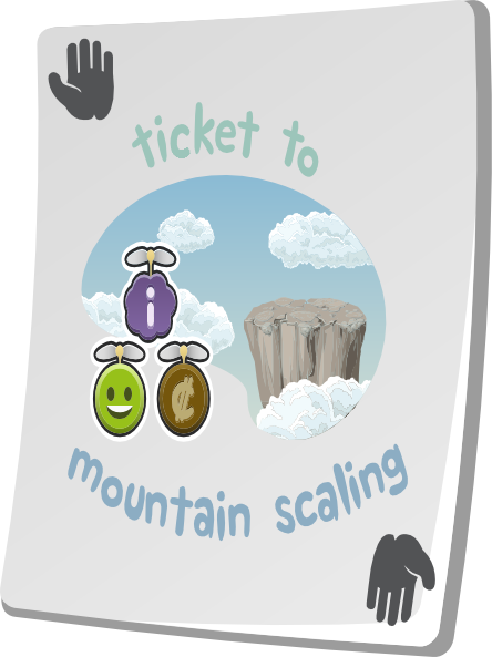Paradise Ticket Mountain Scaling Clipart Png For Web - Portable Network Graphics (444x593), Png Download