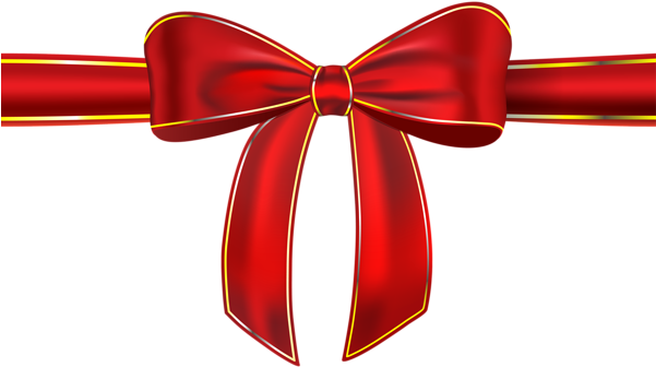 Bow Clipart, Clipart Images, Red Bows, Red Ribbon, - Ribbon And Bow Clipart (600x351), Png Download