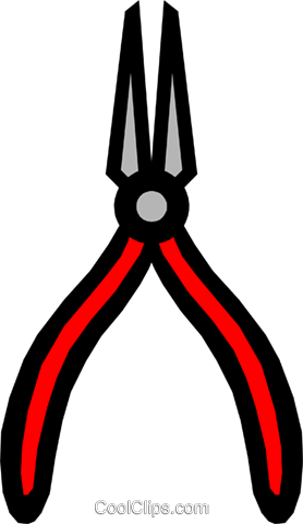 Needle-nose Pliers Royalty Free Vector Clip Art Illustration - Needle Nose Pliers Clipart (278x480), Png Download
