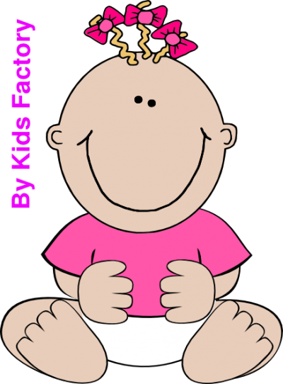Pink Baby Girl Sitting Png Clipart Png Images - Sitting Baby Girl Clipart (400x542), Png Download
