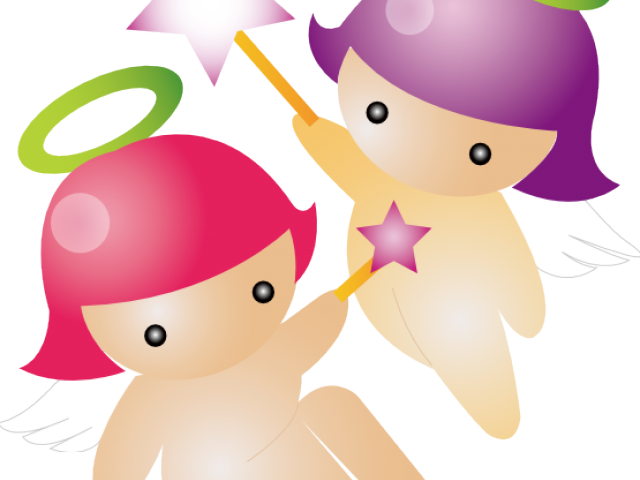 Baby Angel Clipart - Cartoon Zodiac Twins Round Ornament (640x480), Png Download
